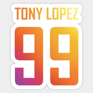 Tony Lopez Logo name and birth year number (rainbow) - Tiktok Lopez brothers Sticker